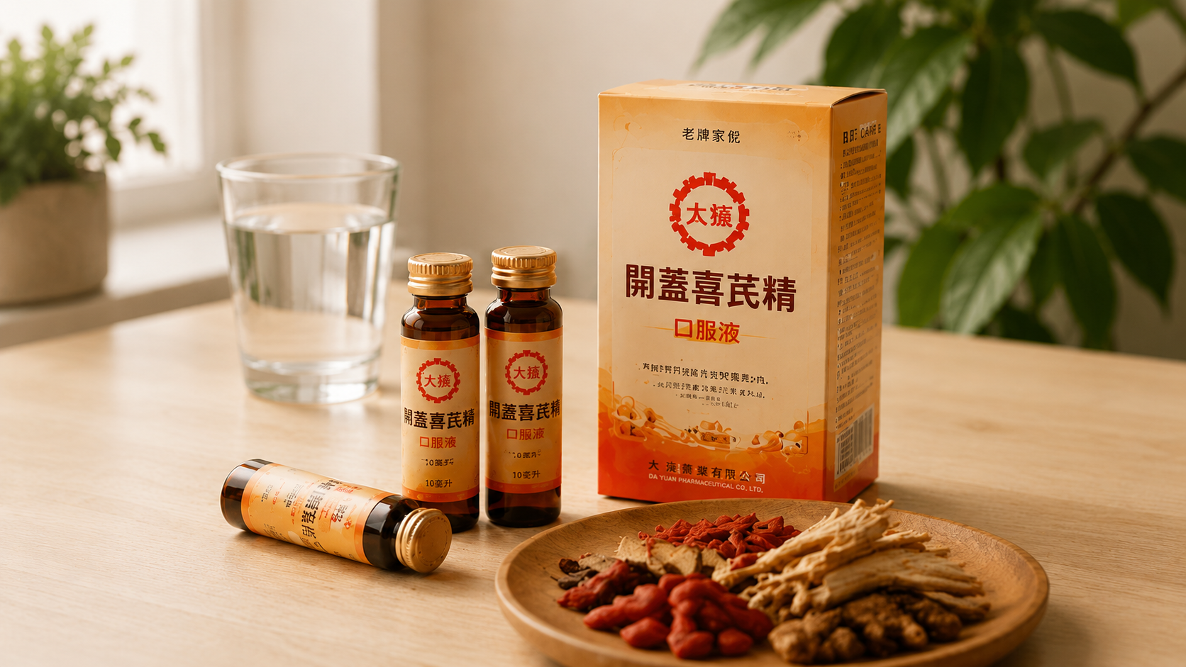 中成口服液與前台實景